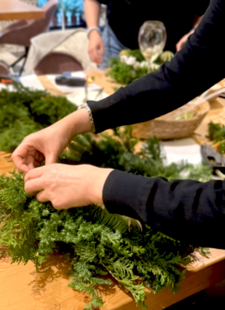 諾貝松聖誕花圈製作與勃根地品酒會